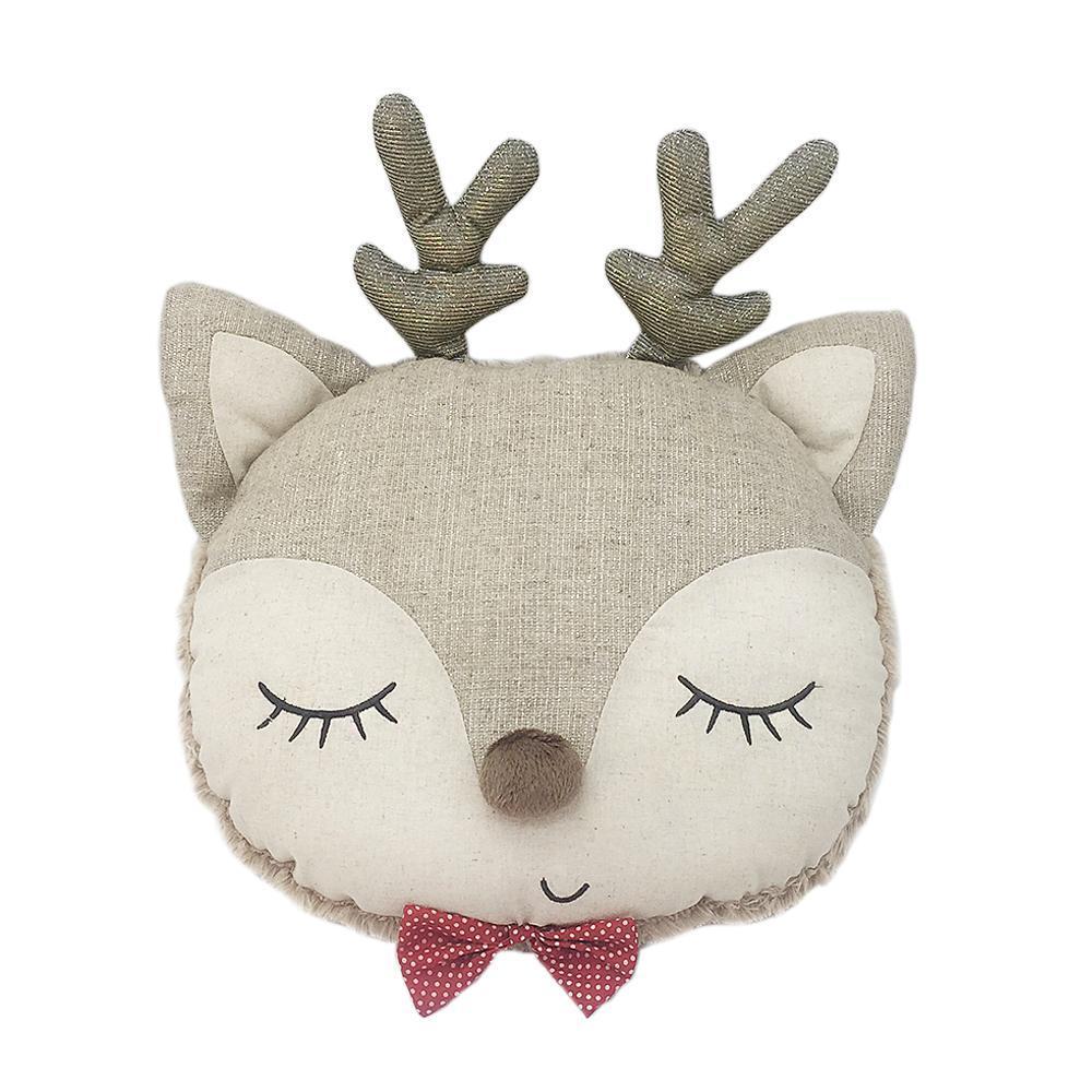 Merry Reindeer Accent Pillow, 13 in. by Mon Ami