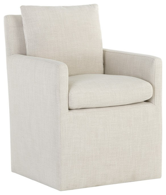 Glenrose Wheeled Dining Armchair   Transitional   Dining Chairs   by Sunpan Modern Home  Houzz