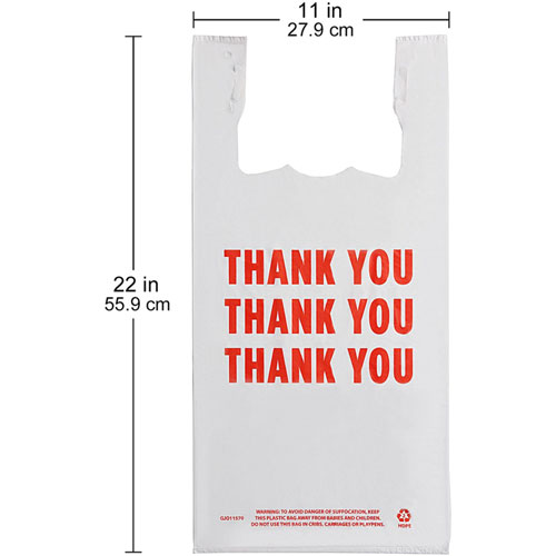 Genuine Joe THANK YOU Plastic Bags - 11