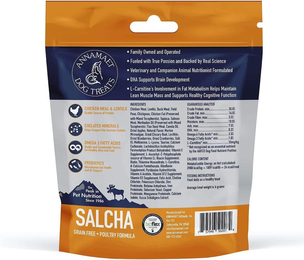 Annamaet Grain-Free Salcha Poulet Formula Dog Treats