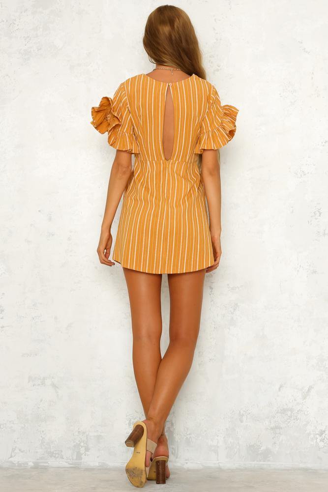 Grand Luxury Dress Mustard