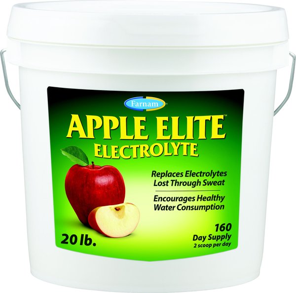 Farnam Apple Elite Electrolyte Granules Apple Flavor Horse Supplement， 20-lb tub