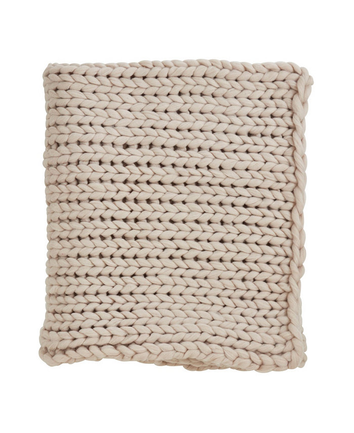 Saro Lifestyle Chunky Woven Knit Throw