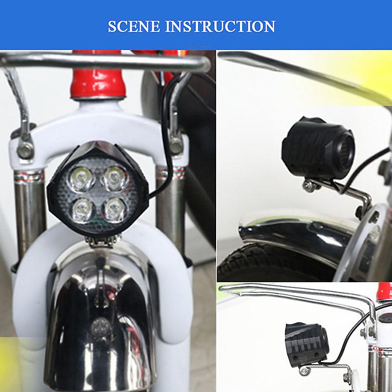 Born Pretty Ebike E-bike Electric Scooter Light 12v-72v Electric Bicycle Light With Horn Waterproof Headlight Horn Set For M365