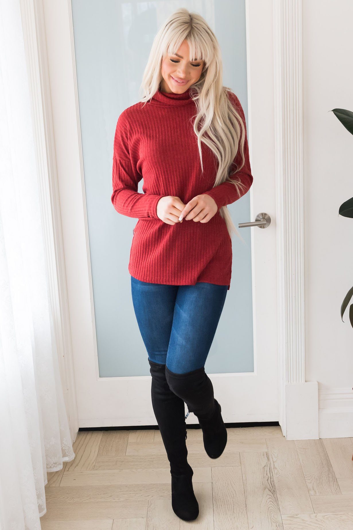 Cozy Basic Modest Turtleneck