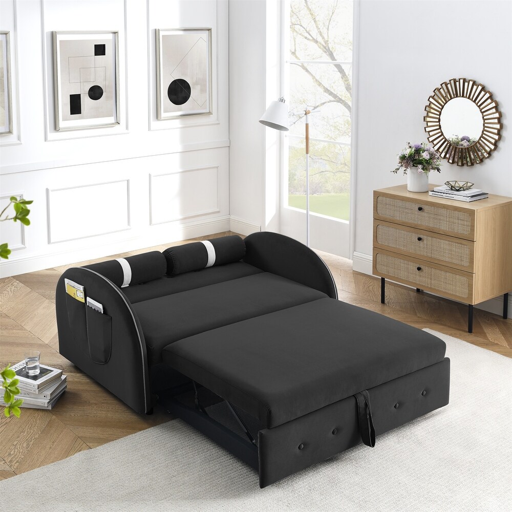 Pull Out Sleep Sofa Bed Loveseats Sofa Couch Adjsutable Backrest