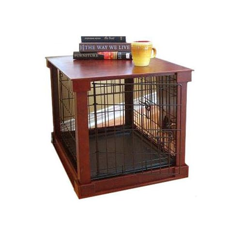 Zoovilla Dog Crate with Wooden Cover， 28