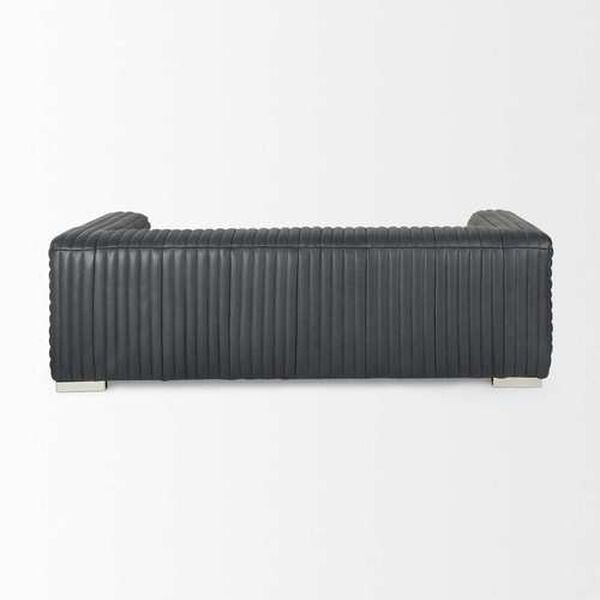 Ricciardo Black Leather Wrapped Sofa