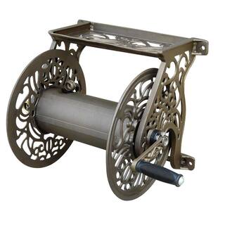 LIBERTY GARDEN 125 ft. Steel Decorative Garden Hose Wall Mounted Reel LBG-704