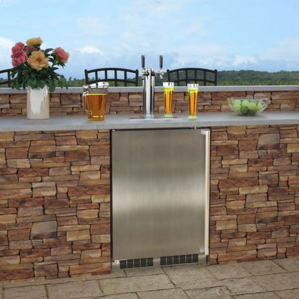 Marvel 5.7 cu.ft. Built-in Outdoor Beer Dispenser MOKR124-SS31A