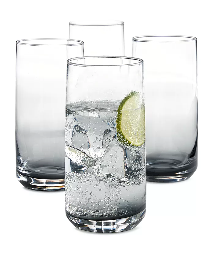 Hotel Collection Ombre Grey Highball Glasses Set of 4