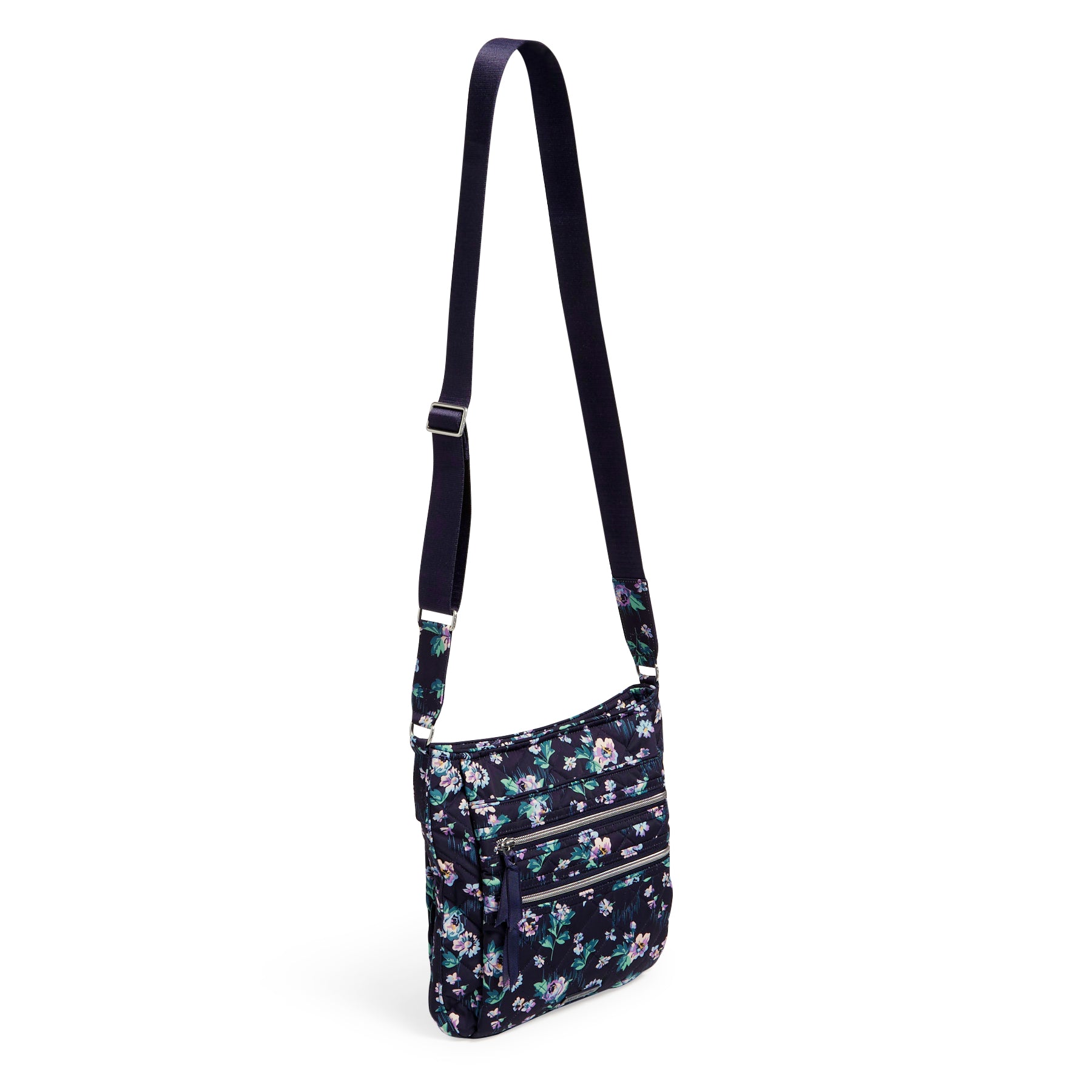 Triple Zip Hipster Crossbody Bag