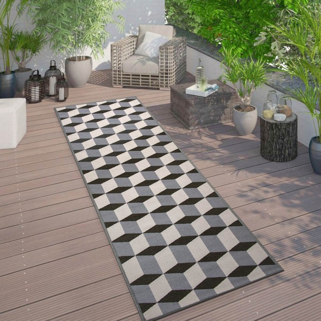 World Rug Gallery Contemporary Geometric Flatweave Indoor outdoor Area Rug