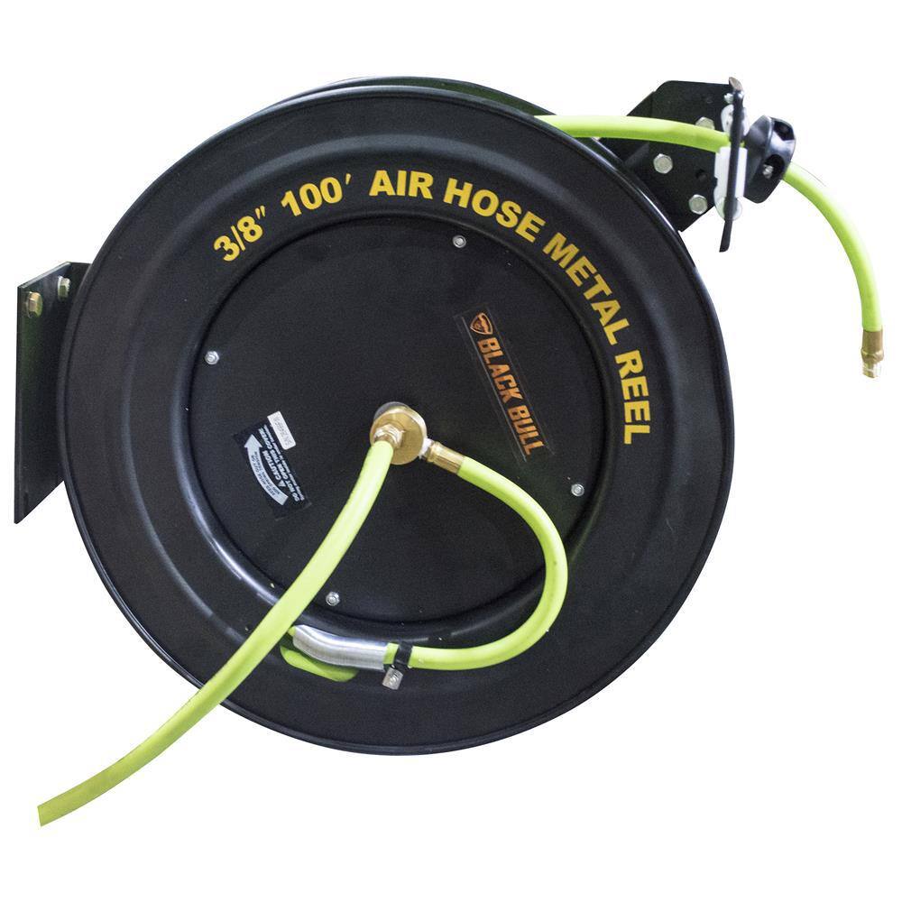 BLACK BULL 100 ft. Retractable Air Hose Reel with Auto Rewind 807202