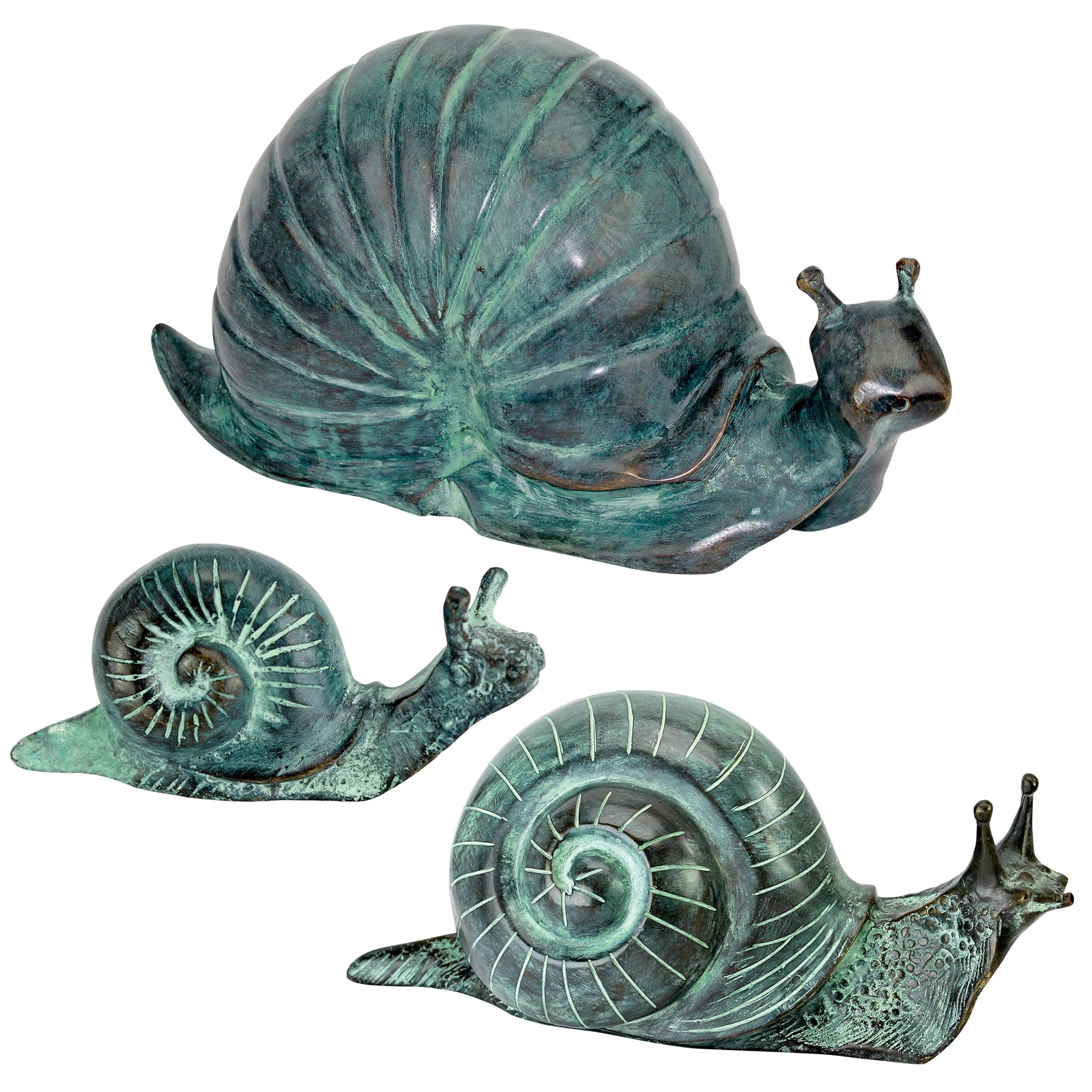 Land Snails Cast Bronze Garden Statues by Design Toscano