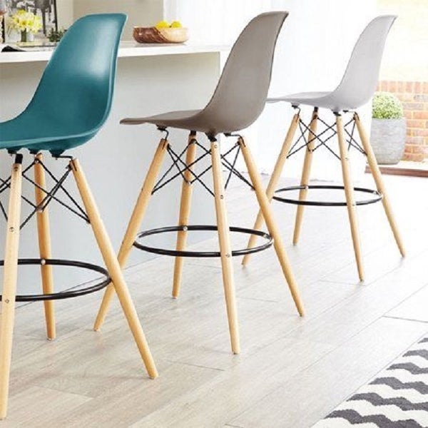 Eiffel Stool with Natural Wood Legs 26