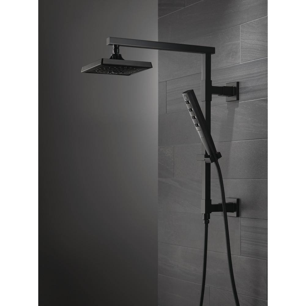 Delta Emerge 18 in. Angular Modern Column Shower Bar in Matte Black 58410-BL