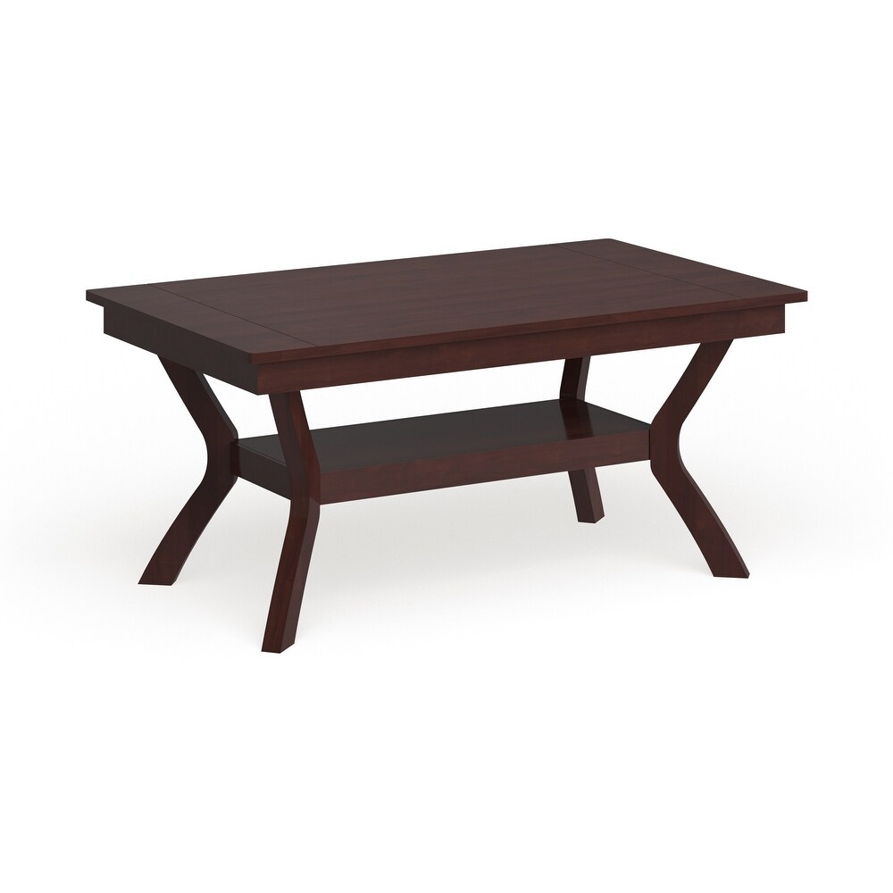 Copper Grove Schmidt Dark Cherry 64 inch Wood Dining Table with Shelf