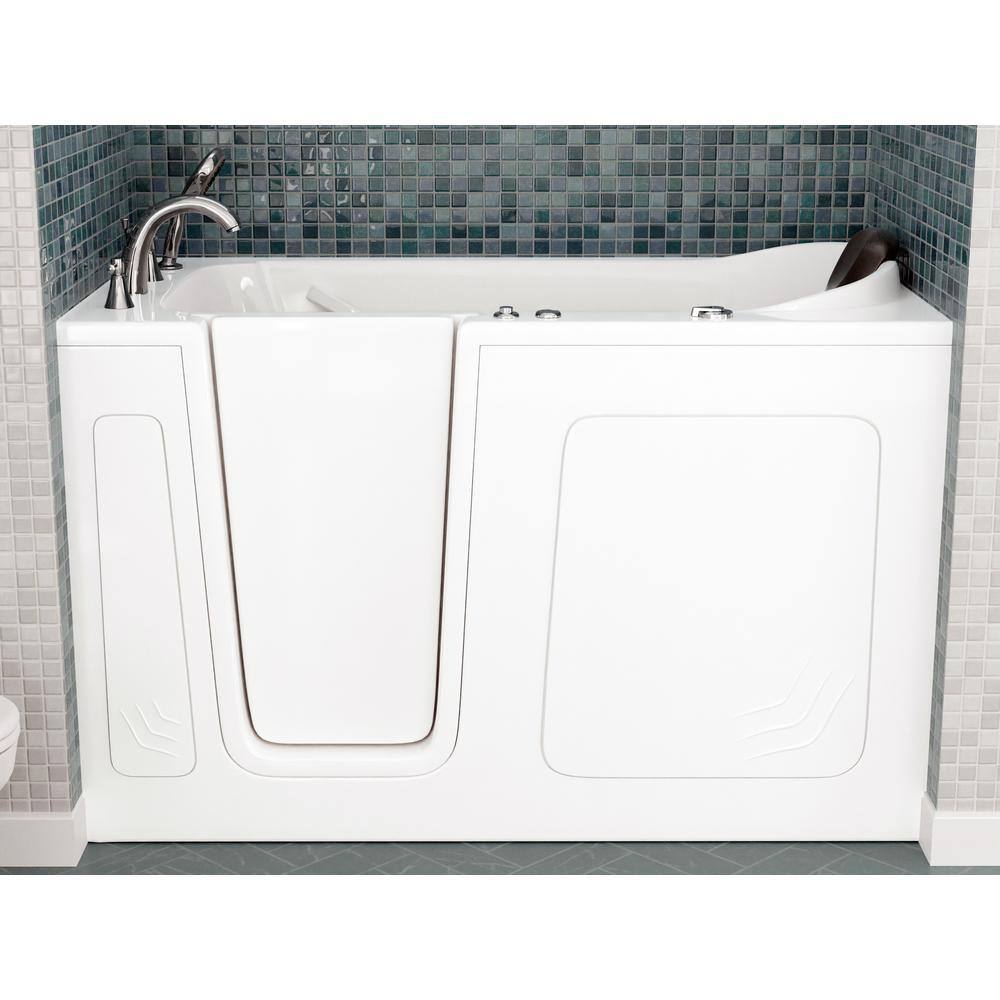 Universal Tubs Safe Premier 59.6 in. x 60 in. x 32 in. Left Drain Walk-in Whirlpool Bathtub in White HD3260LWH-CP