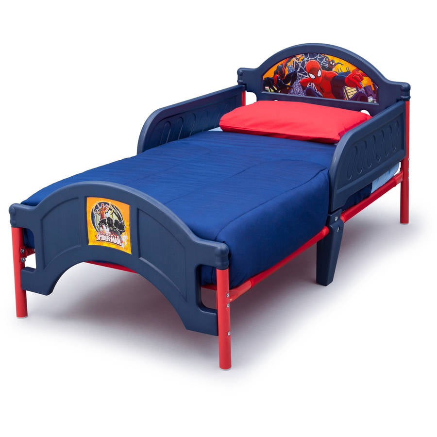 Delta Children Marvel Spider-Man Plastic Toddler Bed, Blue (Mattress sold separately)