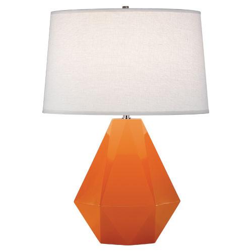 Delta Table Lamp (Multiple Colors) with Oyster Linen Shade