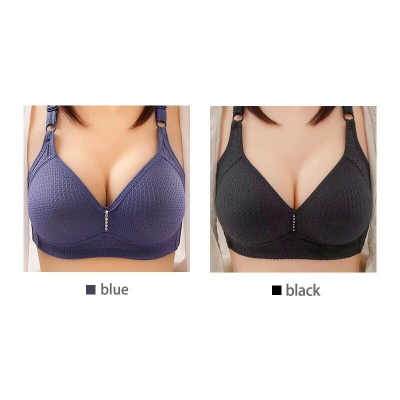 🔥Plus Size Bra Women Underwear Wire Free Comfort  Soft Breathable�