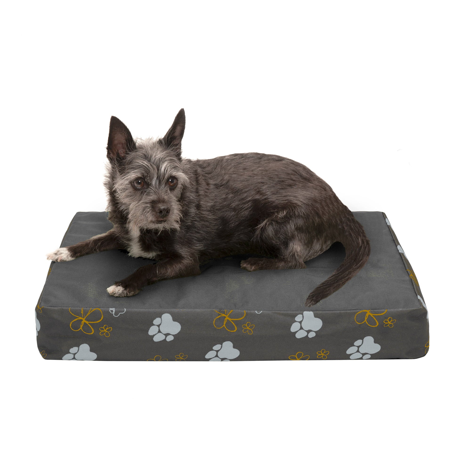 FurHaven Pet Dog Bed | Deluxe Cooling Gel Memory Foam Orthopedic Indoor/Outdoor Garden Pet Bed for Dogs and Cats， Iron Gate， Small