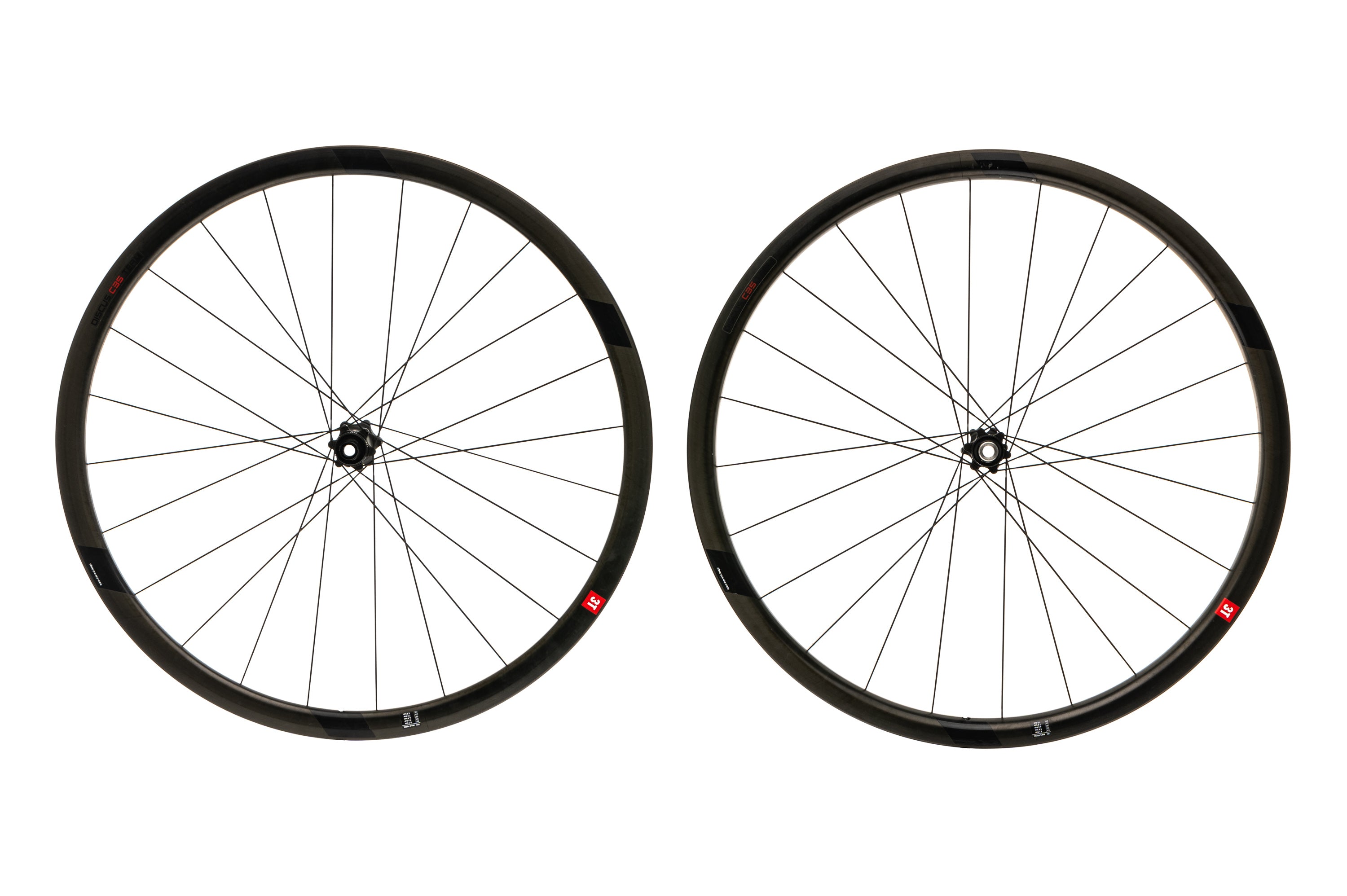 3T Discus C35 Team Stealth Disc Carbon Clincher 700c Wheelset