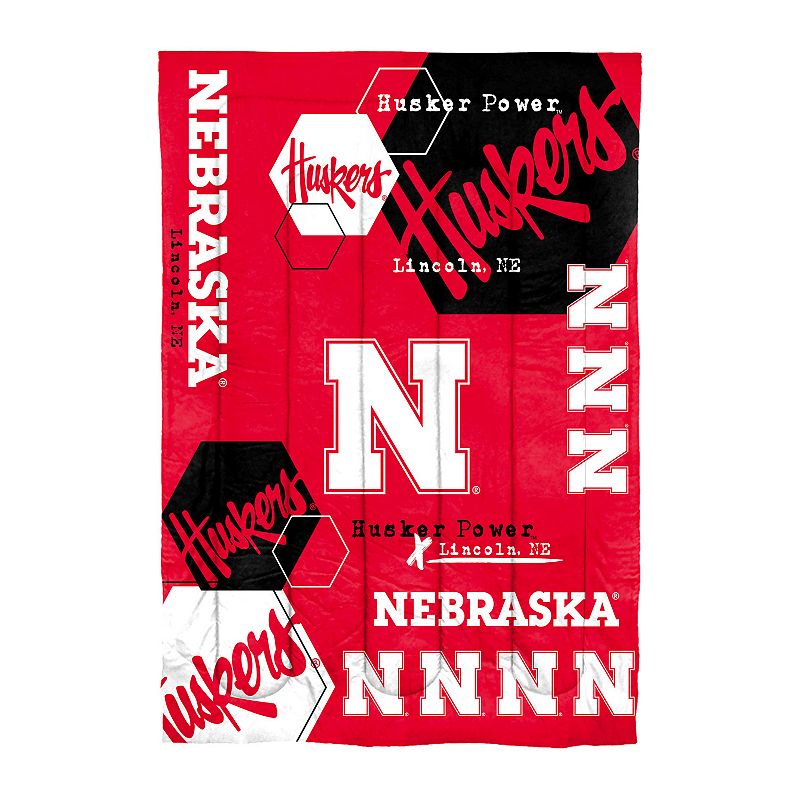 The Northwest Nebraska Cornhuskers Twin Comforter with Sham