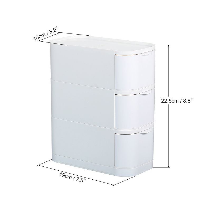 Desktop Drawers Plastic Storage Box Makeup Stationery Desk Organizer