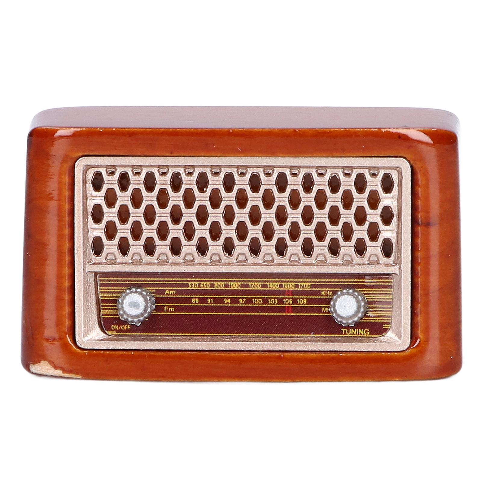 1:12 Dollhouse Radio Miniature Retro Cute Radio Model Decoration Accessories Children Pretend Play Toy