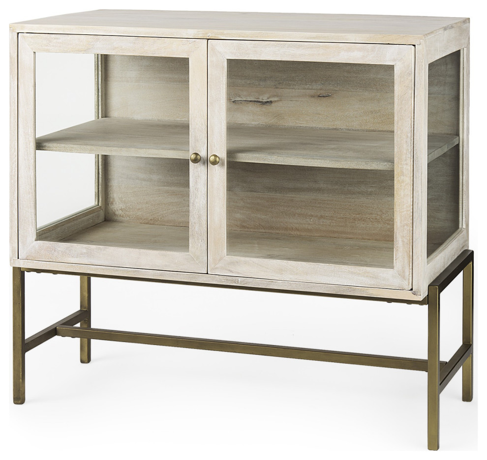 Rustic White Two Door Shadowbox Cabinet   Contemporary   Accent Chests And Cabinets   by UStradeENT LLC  Houzz