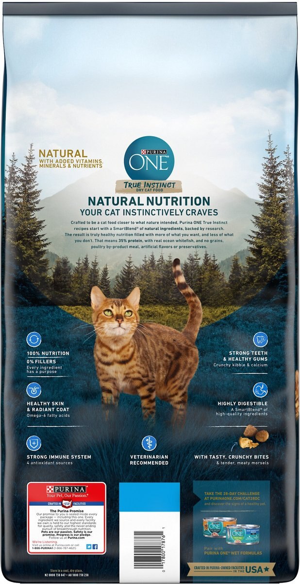 Purina ONE True Instinct Natural Grain-Free with Ocean Whitefish High Protein Dry Cat Food