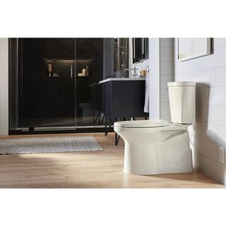 KOHLER Betello 2-Piece 1.28 GPF Single Flush Elongated Toilet in Biscuit (Seat Not Included) 20198-96