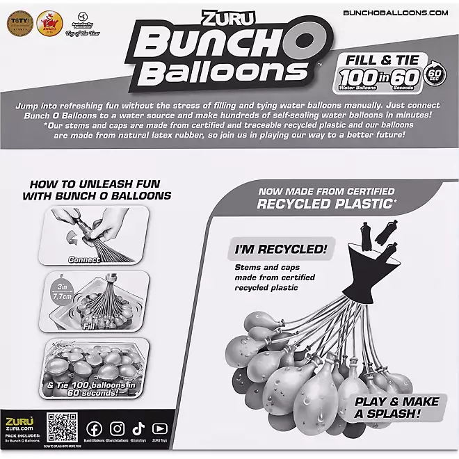 ZURU Bunch O Balloons Tropical Party 265+ Water Balloons 8-Pack