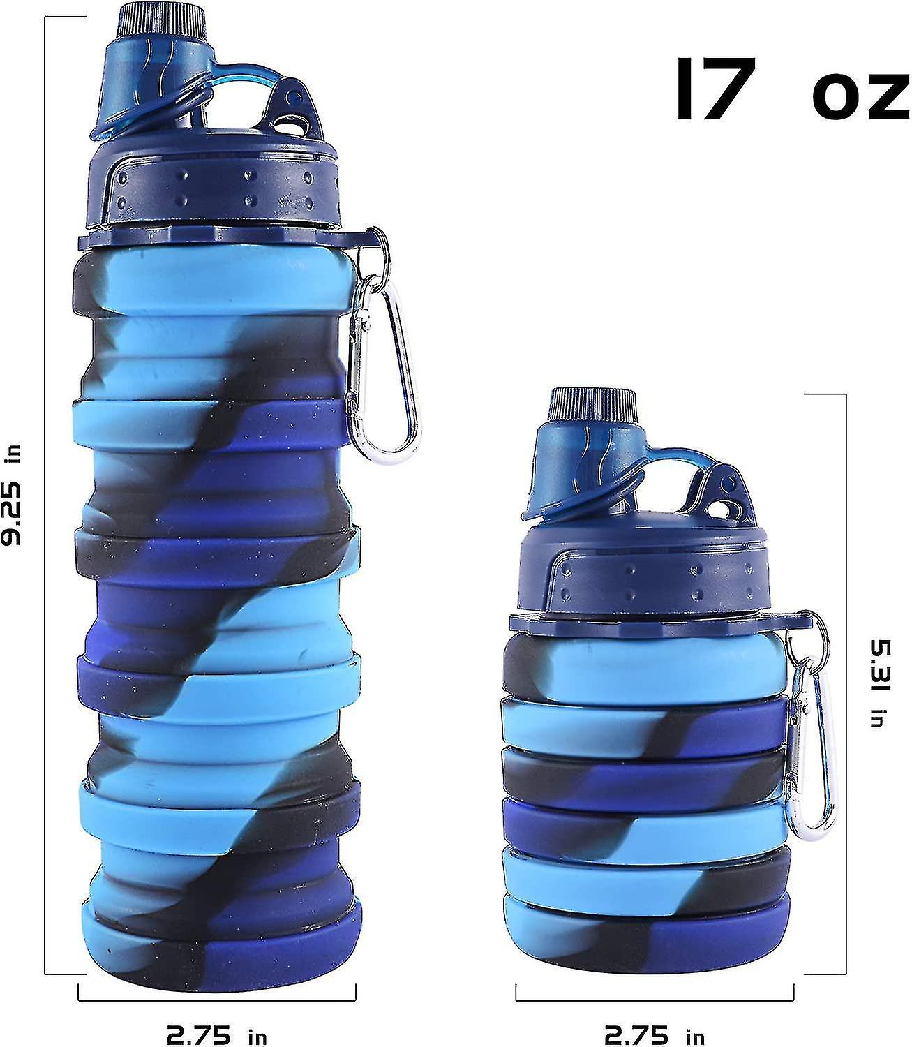 Baicccf Rainbow Collapsible Water Bottles For Kids， Students， Adults， Reusable Bpa Free Silicone Fol