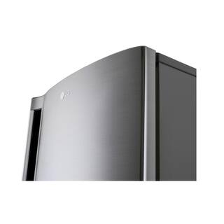 LG 20 in. W. 6 cu. ft. Single Door Upright Freezer with Direct Cooling in Platinum Silver LROFC0605V