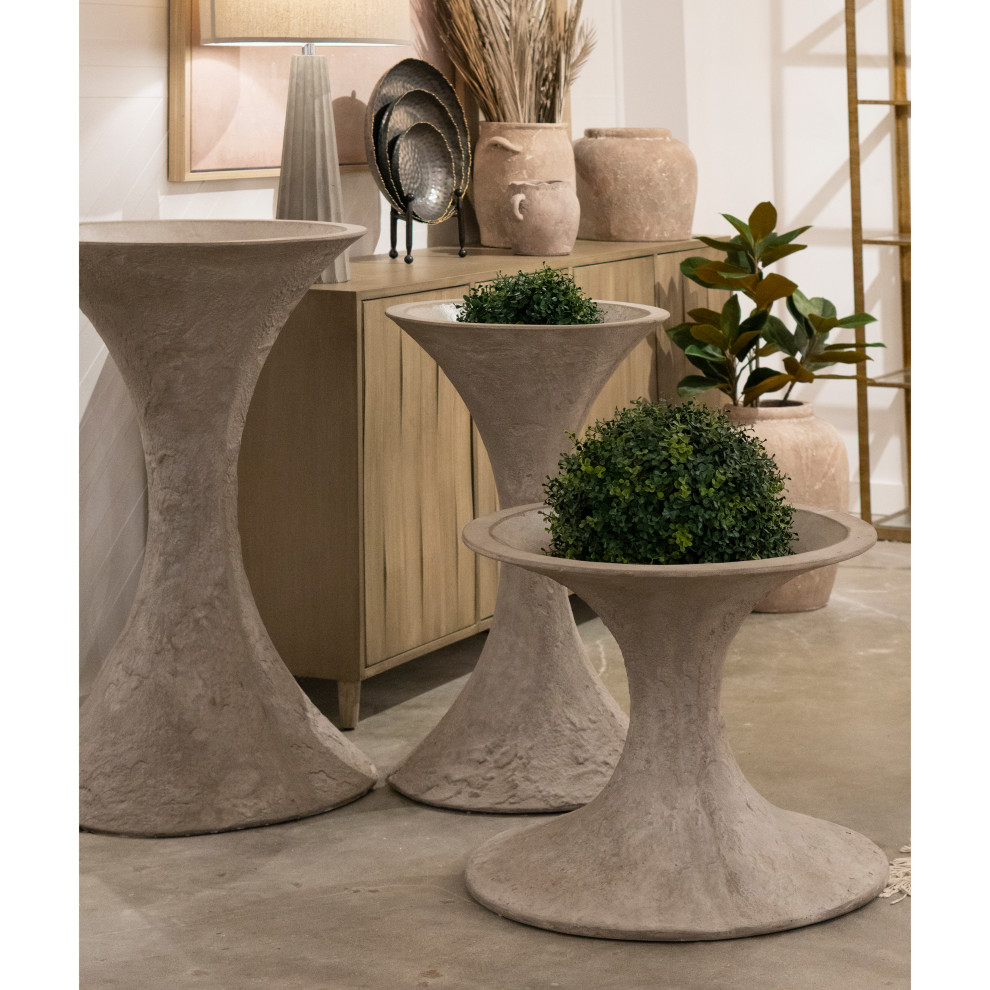 Hourglass Planter Large   Contemporary   Outdoor Pots And Planters   by ELK Group International  Houzz