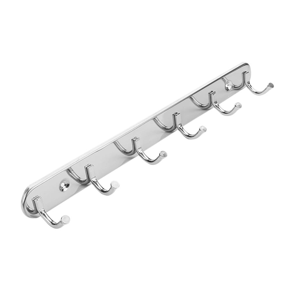 Outtop Wall Mount Hook Rack Stainless Steel Coat Rack Coat Hooks With 6 Hanger Hooks