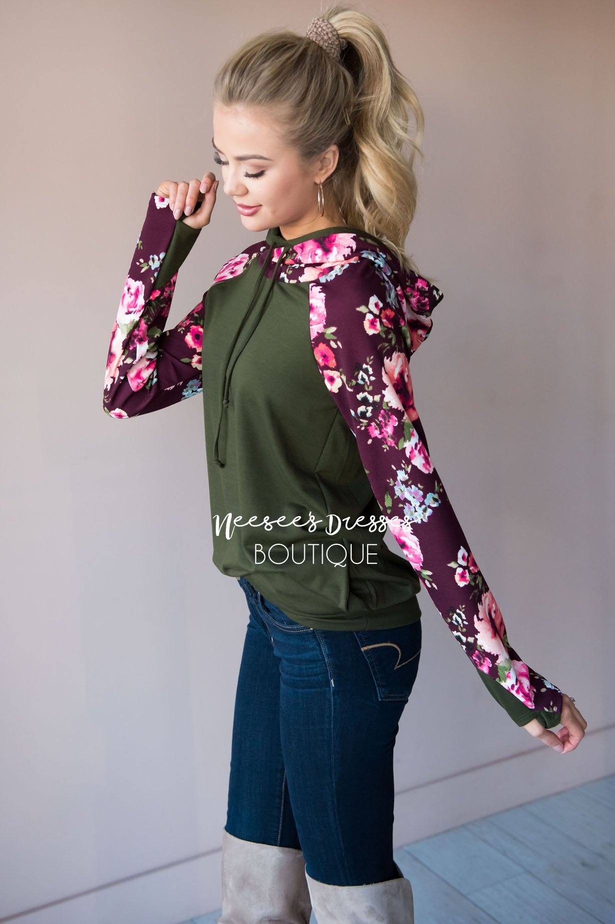 Bold and Brave Floral Hoodie