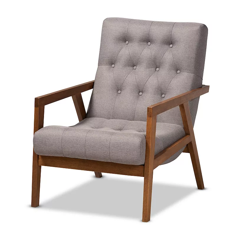 Baxton Studio Naeva Mid-Century Modern Armchair