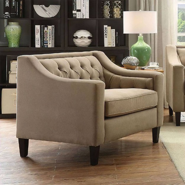 Suzanne Chair Beige Fabric Finish Acme Furniture