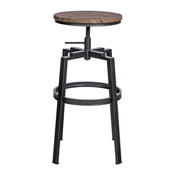 Carbon Loft Swivel Wood Adjustable Height Bar Stools (Set of 2)