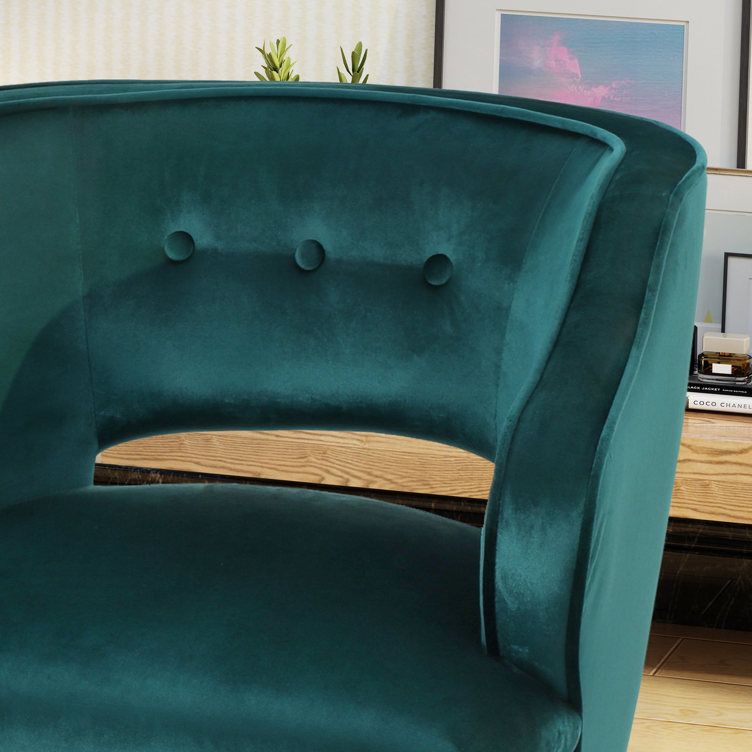 Michaela Mid Century Modern Velvet Accent Chair