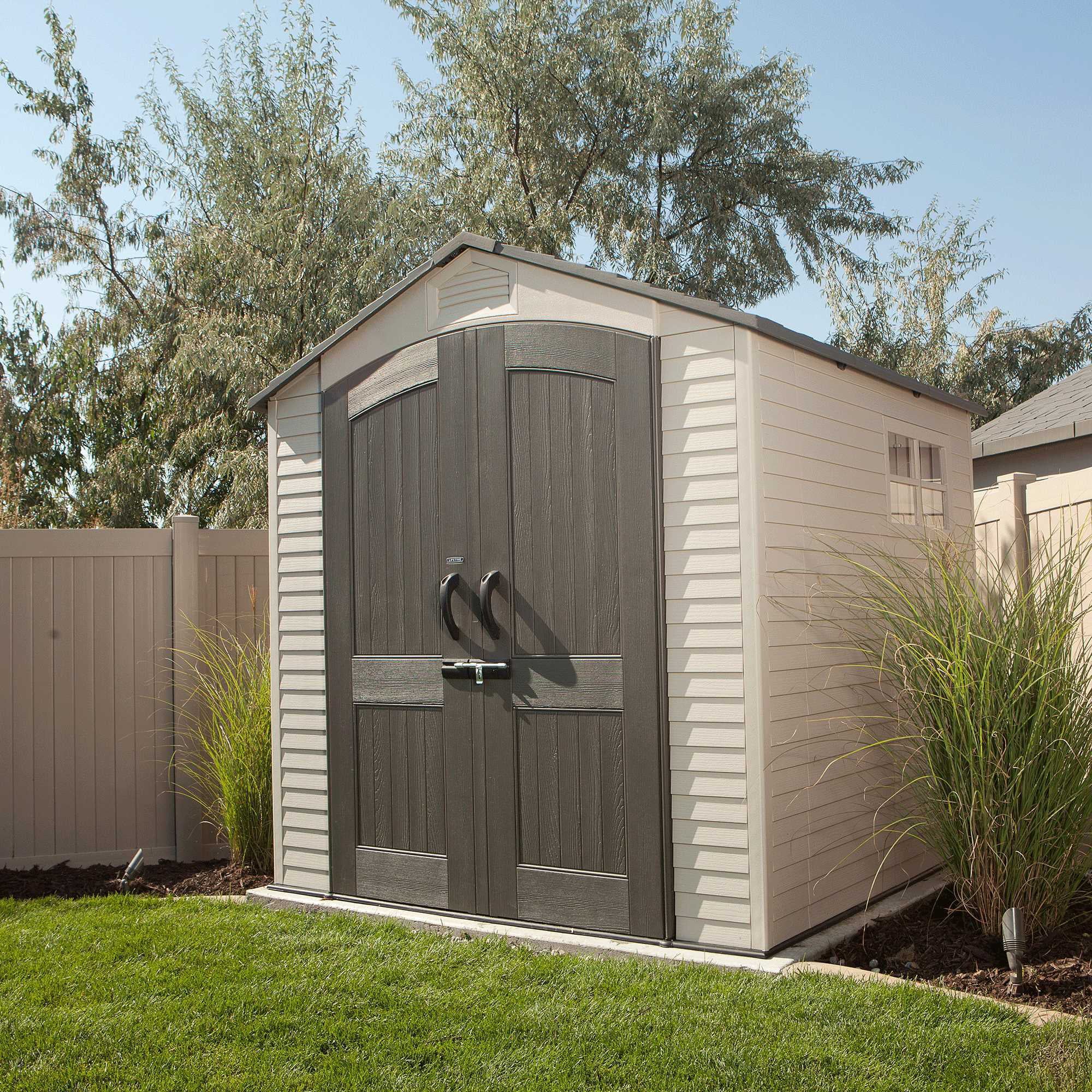 Lifetime 7 ft. x 7 ft. Outdoor Plastic Storage Shed, 60042