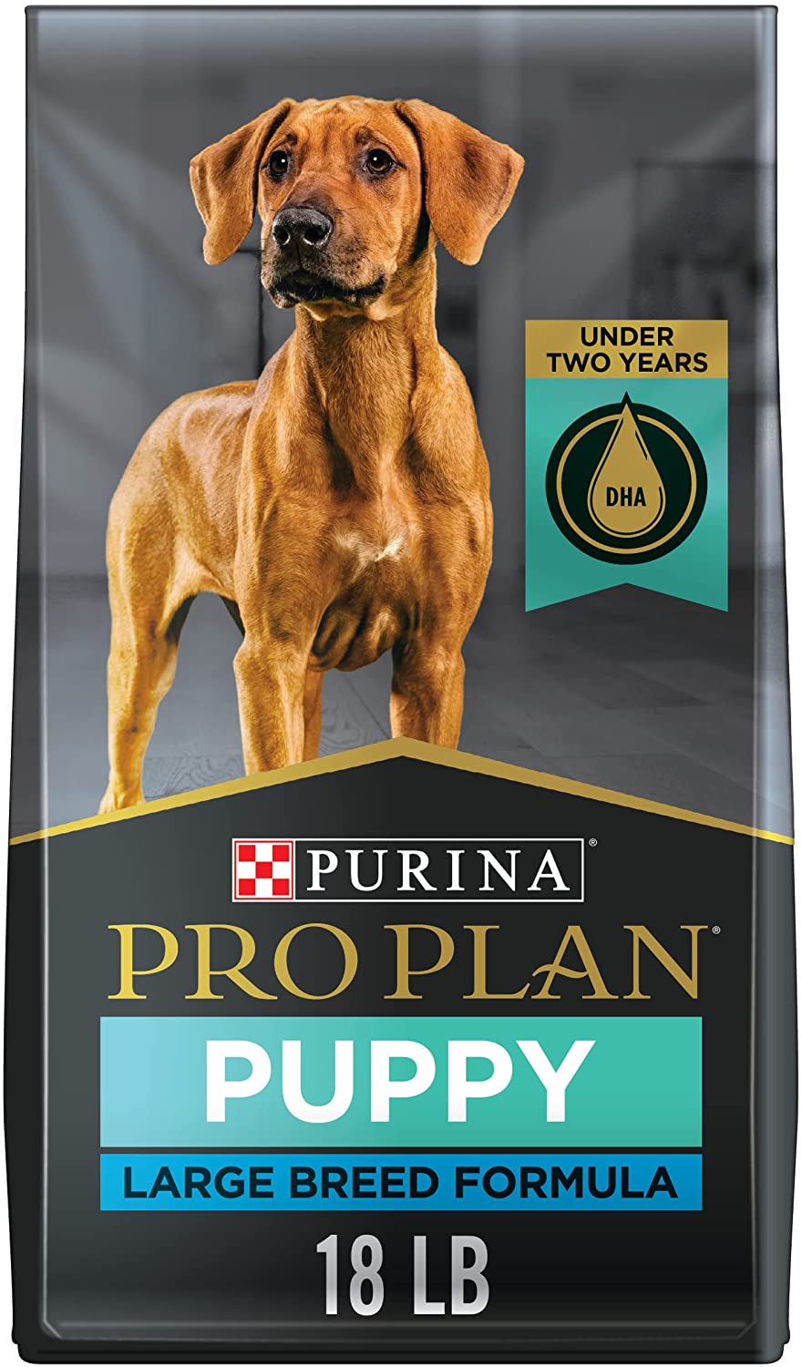 Purina Pro Plan Large Breed Dry Puppy and Dog Food， Chicken and Rice Formula - 18 lb. Bag