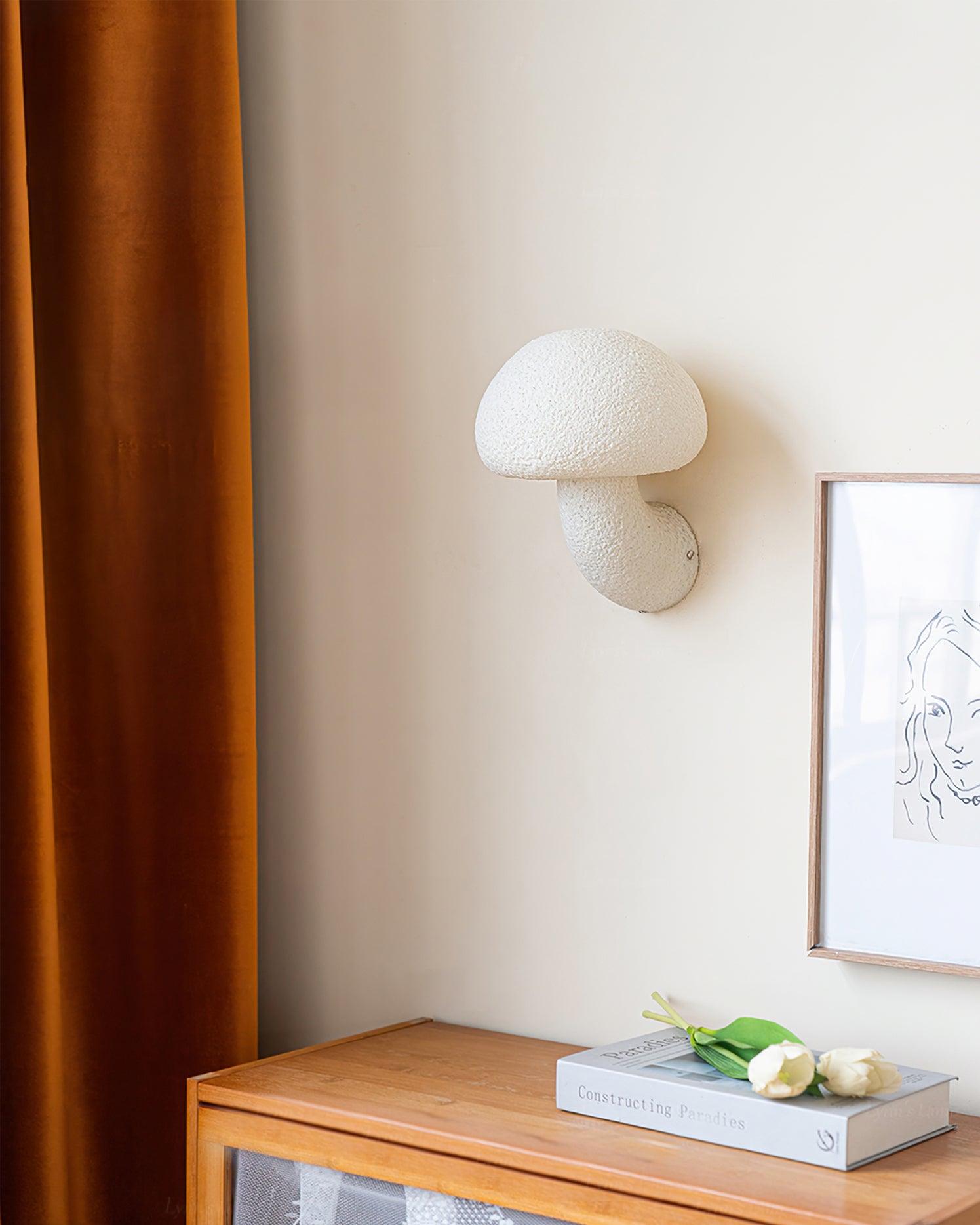 Mushroom Resin Plug-in Wall Lamp