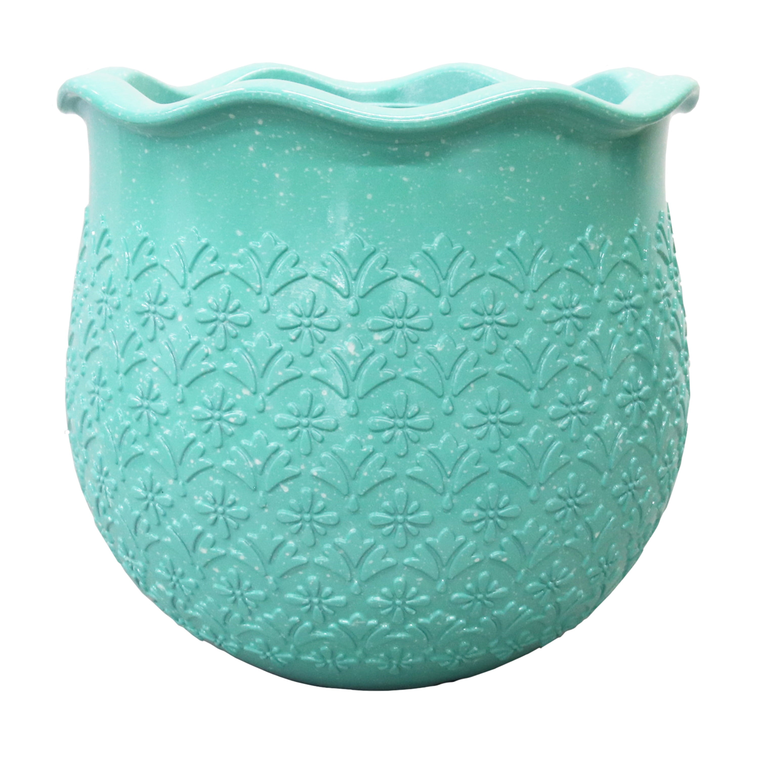 The Pioneer Woman Ruffled Geo Planter