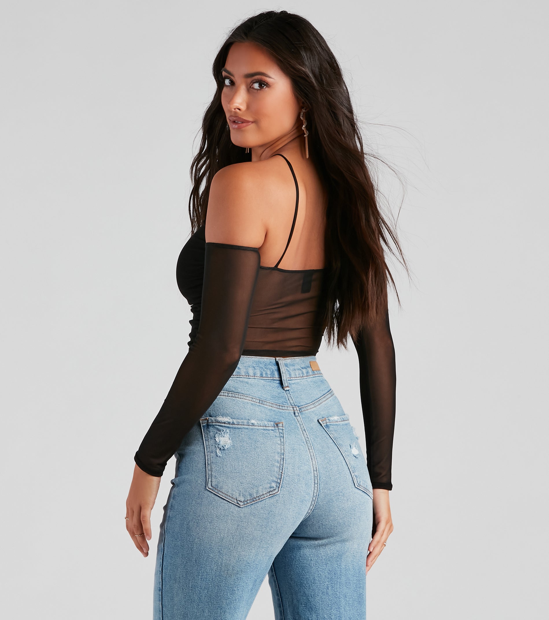 Hot And Cold Shoulder Strappy Top