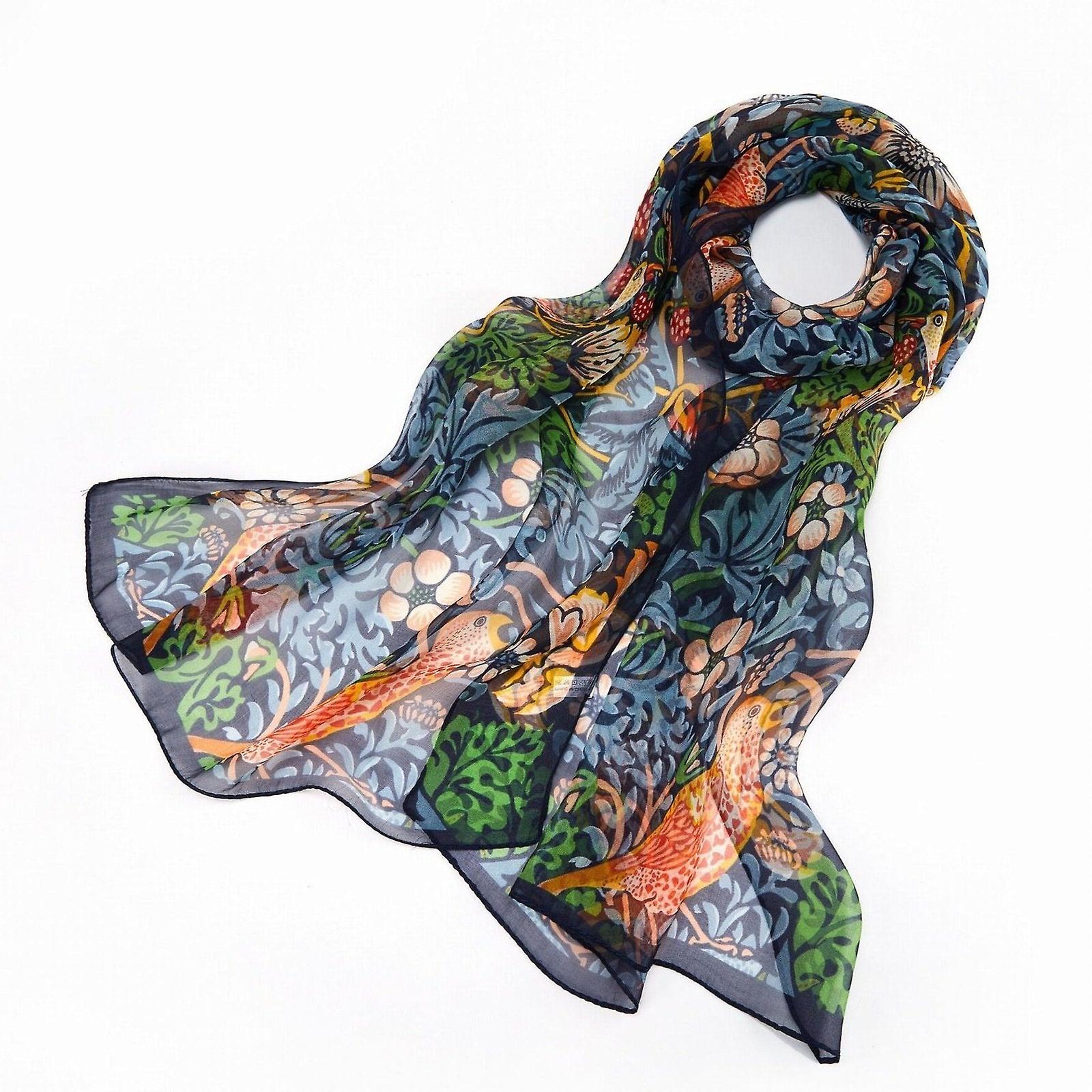 100% Pure silk scarf - william morris strawberry thief